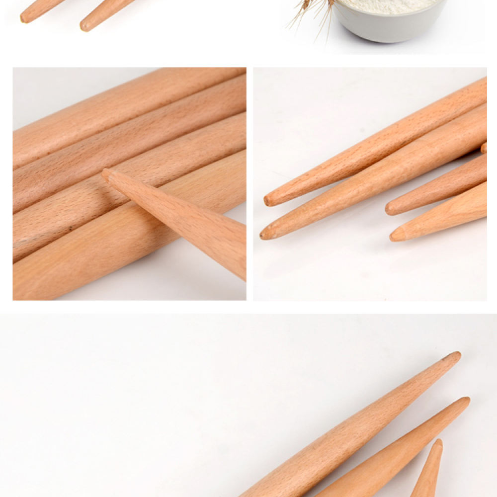 Wooden Rolling Pin Pointed Dou - Kitchen Roller Baking ulasan dan harga