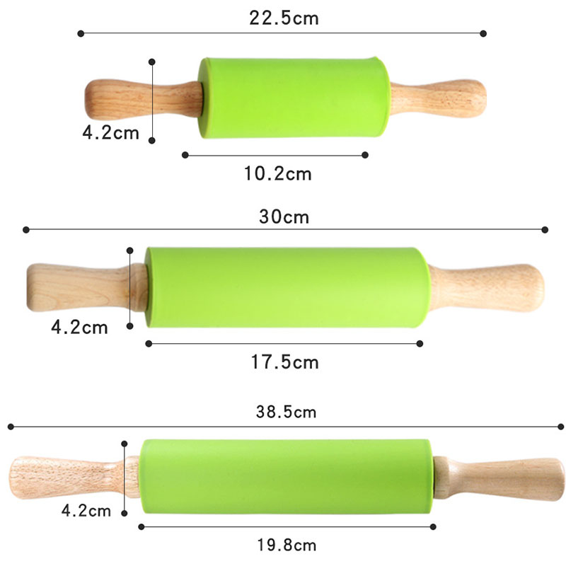 Non-Stick Wooden Handle Pin Pa - Kitchen Roller Baking ulasan dan harga