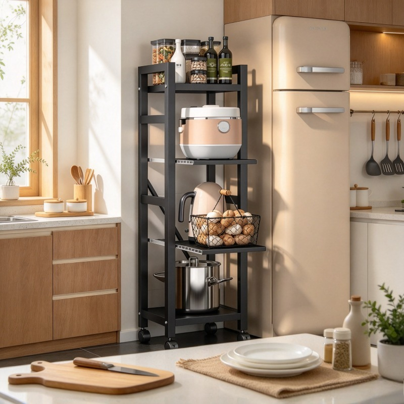 Pull-out Kitchen Rack, Floor P - Kitchen Baking Cart ulasan dan harga