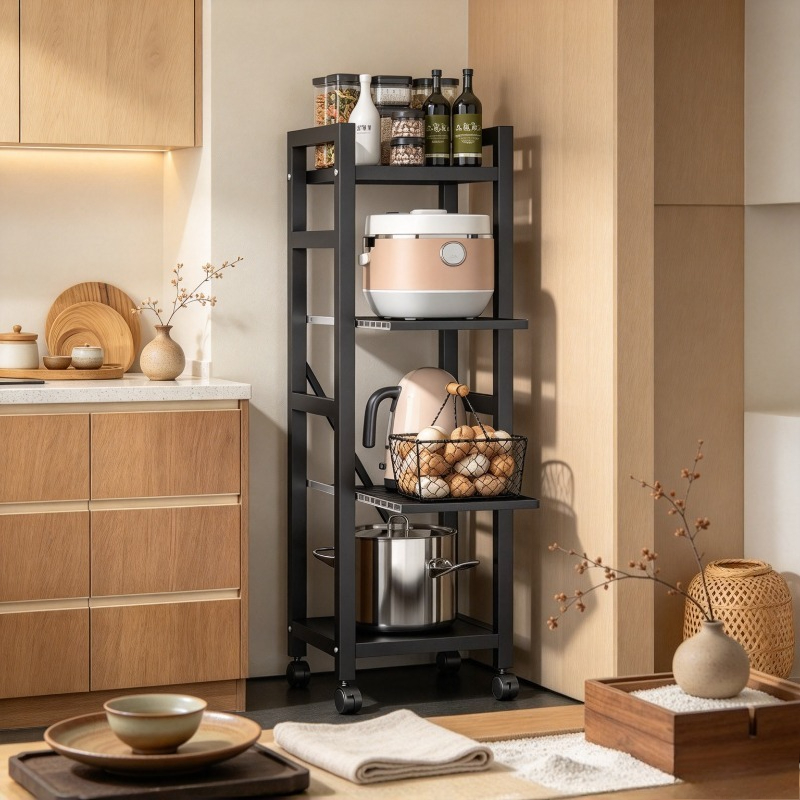 Pull-out Kitchen Rack, Floor P - Kitchen Baking Cart ulasan dan harga